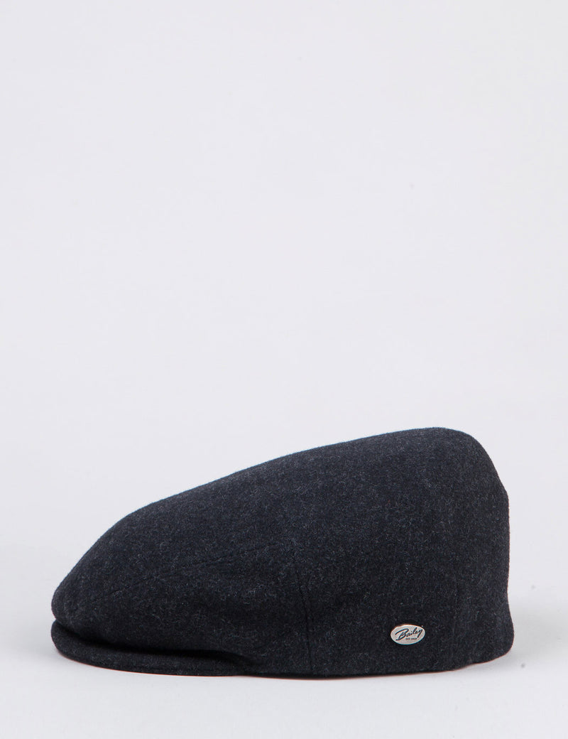 Bailey Lord Solid Ivy Flat Cap - Charcoal Grey