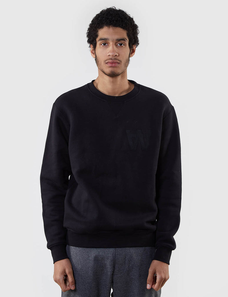 Wood Wood Houston Crewneck Sweat - Black