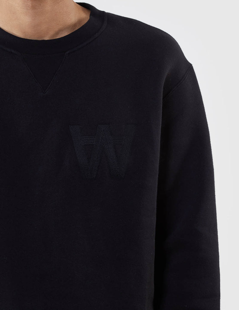 Wood Wood Houston Crewneck Sweat - Black