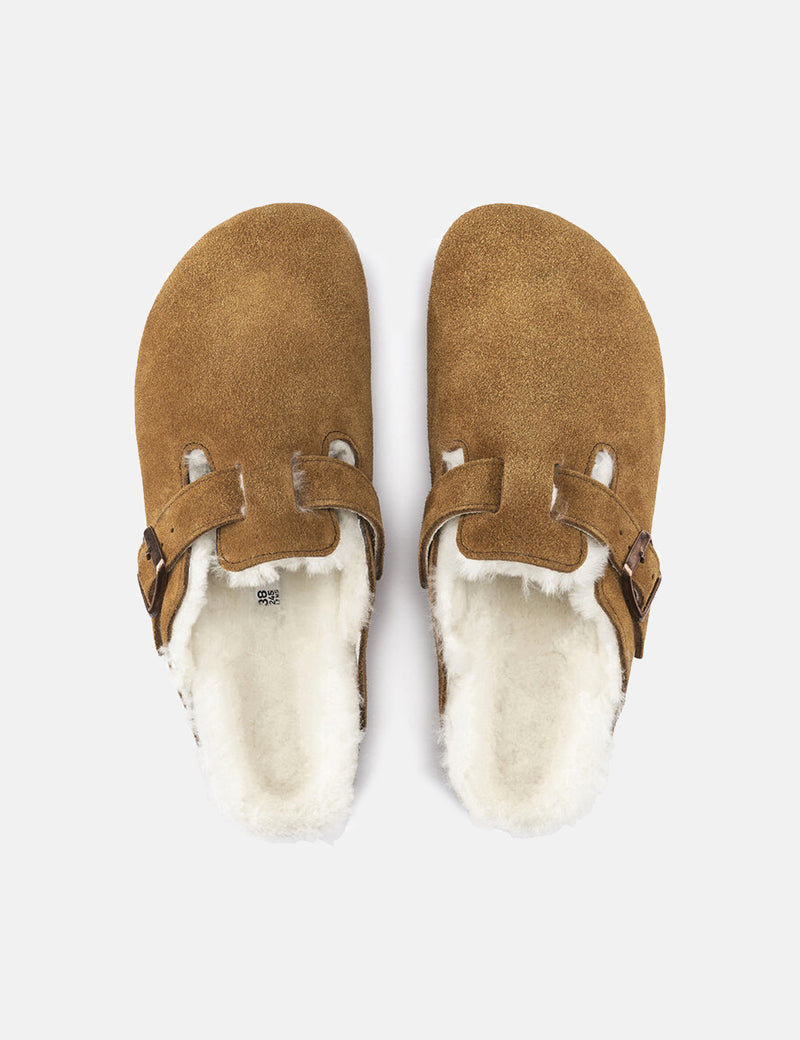 Womens Birkenstock Boston Shearling (Narrow) - Mink