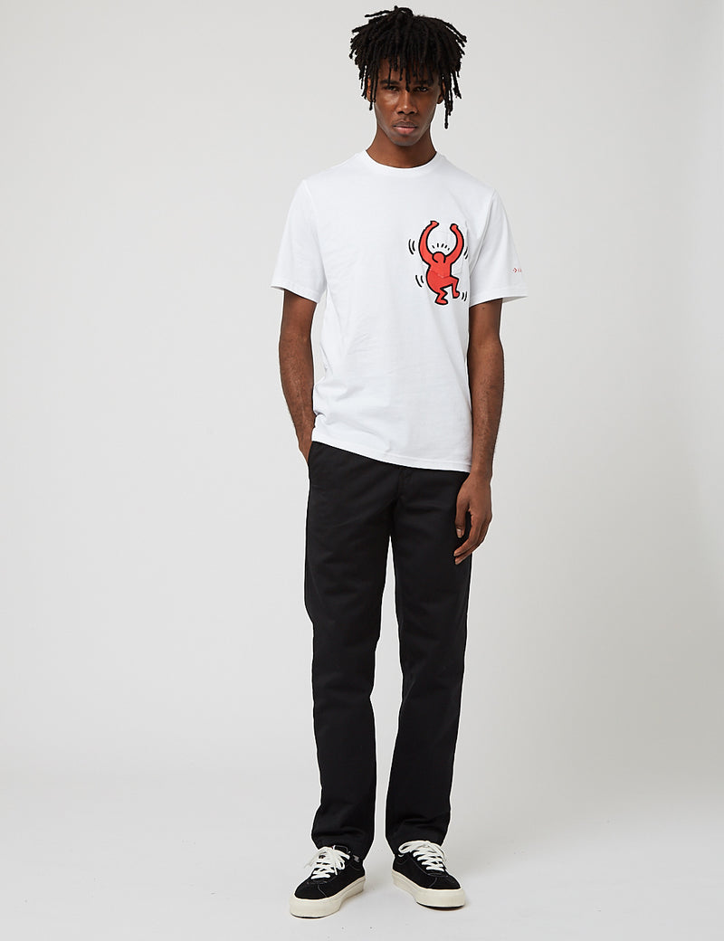 T-Shirt à Poche Graphique Converse Haring - Blanc