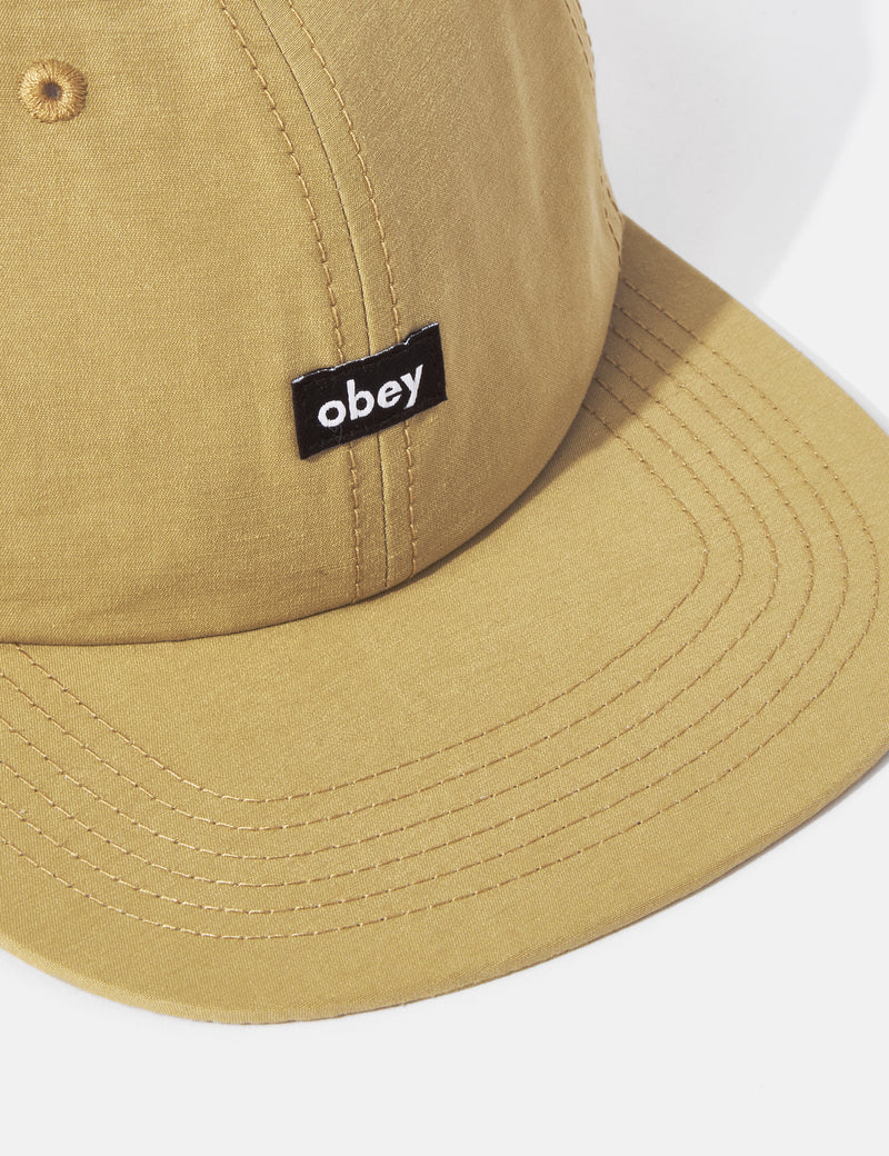 OBEY Lower Case Tech 6-Panel Strapback Cap - Bronze