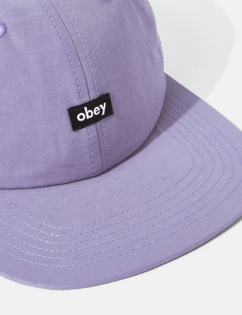 OBEY Lower Case Tech 6-Panel Strapback Cap - Lavender Purple