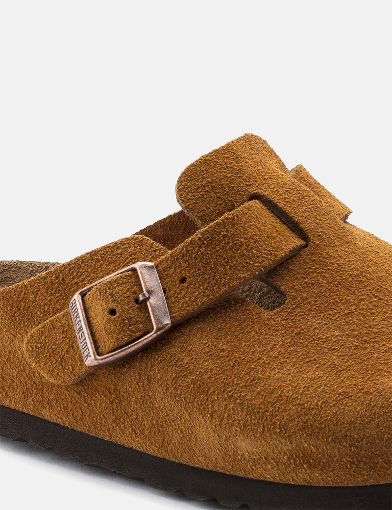 Birkenstock Boston Suede Leather (Regular, Soft Footbed) - Mink