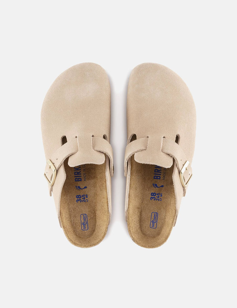 Birkenstock Boston Suede SFB (Regular) - Nude