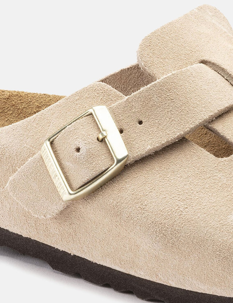 Birkenstock Boston Wildleder SFB (Regular) - Nude