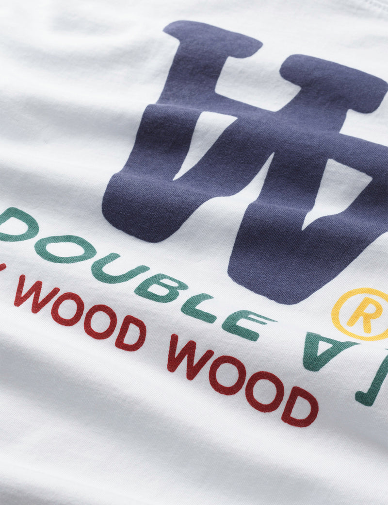 Wood Wood Womens MiaTypoTシャツ-ホワイト