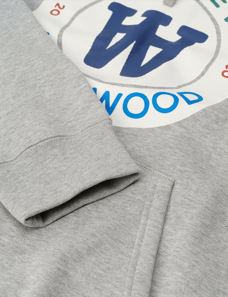 Sweat à Capuche Wood Wood Ian Crest - Gris Chiné