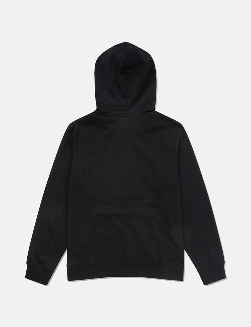 Wood Wood Ian Crest Hooded Sweatshirt - Black