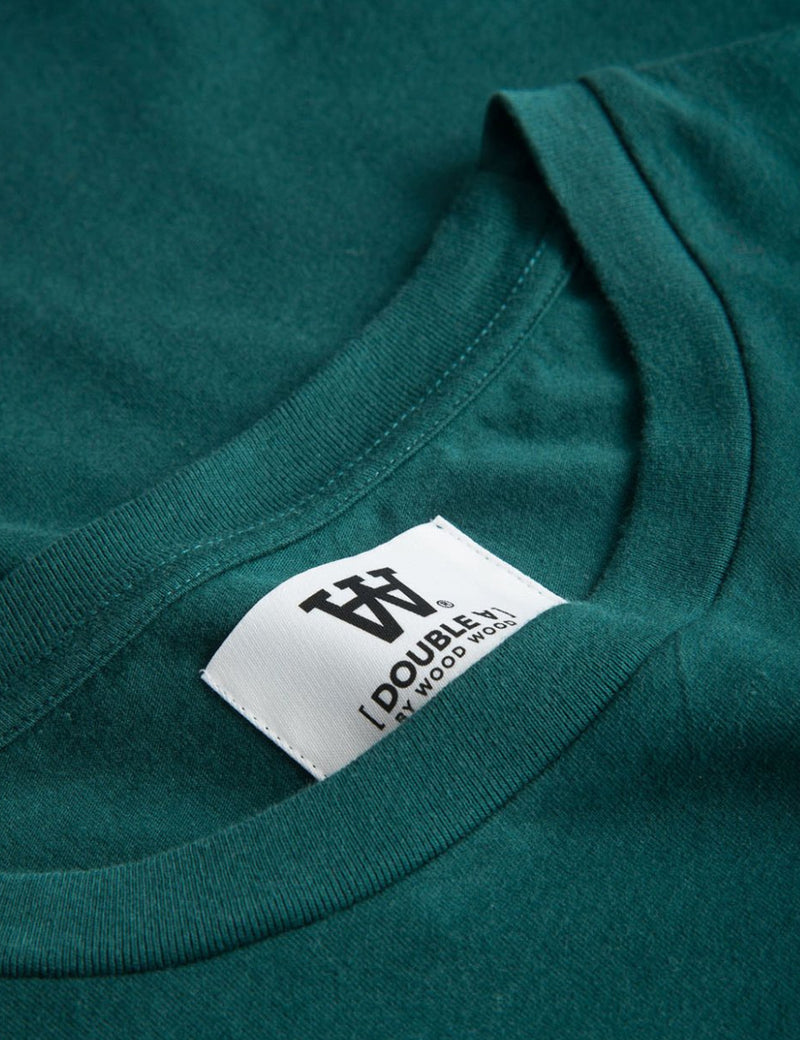 ウッドウッドエースTシャツ-パイングリーン