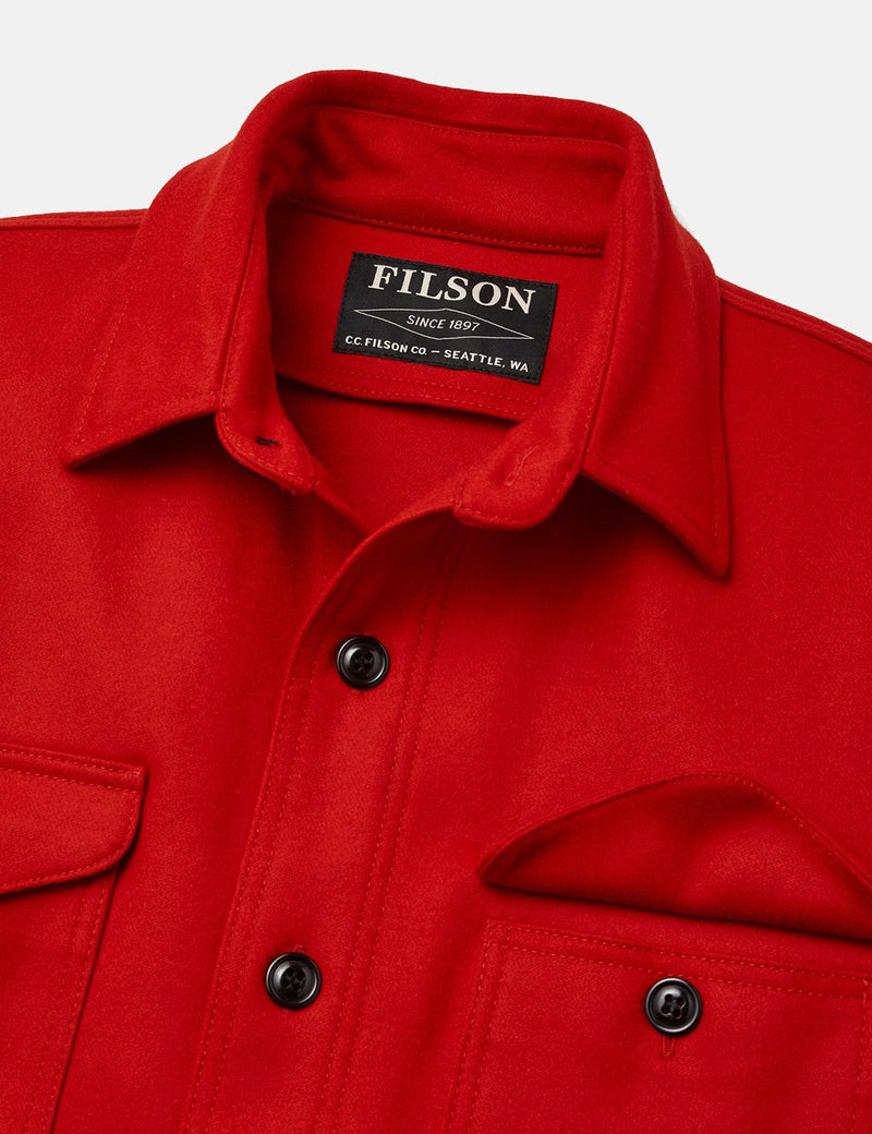 Filson Woollen Overshirt - Scarlet Red