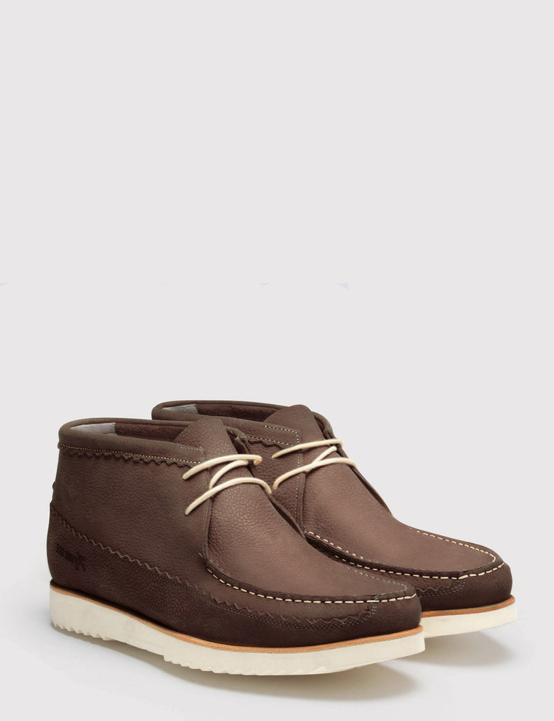 Grenson Oliver Moccasins - Brown Nubuck