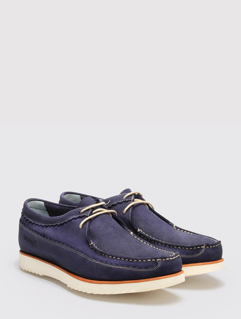 Grenson Owen Moccasins - Navy Nubuck