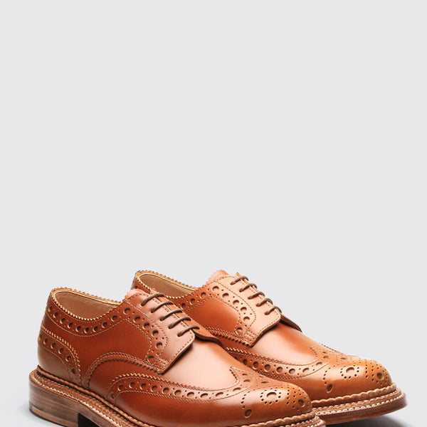 Grenson Archie Triple Welt Brogues Amber Rub