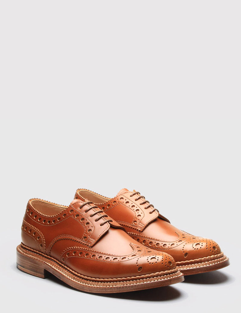 Grenson Archie Triple Welt Brogues Amber Rub URBAN EXCESS