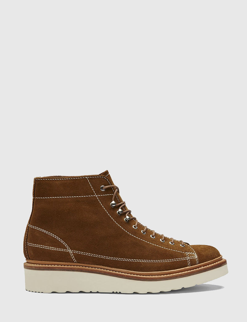 Grenson Andy Suede Monkey Boot - Snuff Brown