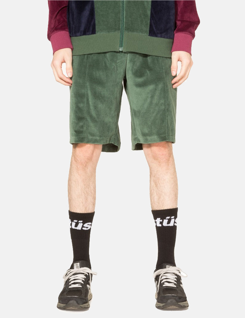Stussy Velour Shorts - Green