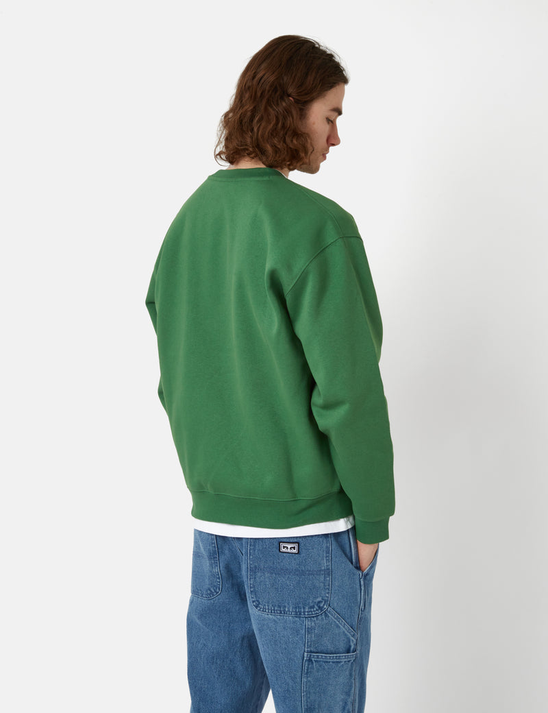 OBEY Lowercase Sweatshirt - Palm Leaf Green