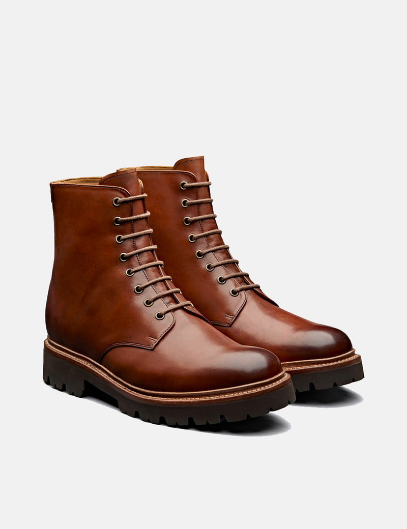 Grenson Hadley Boot (cuir peint à la main) - Tan