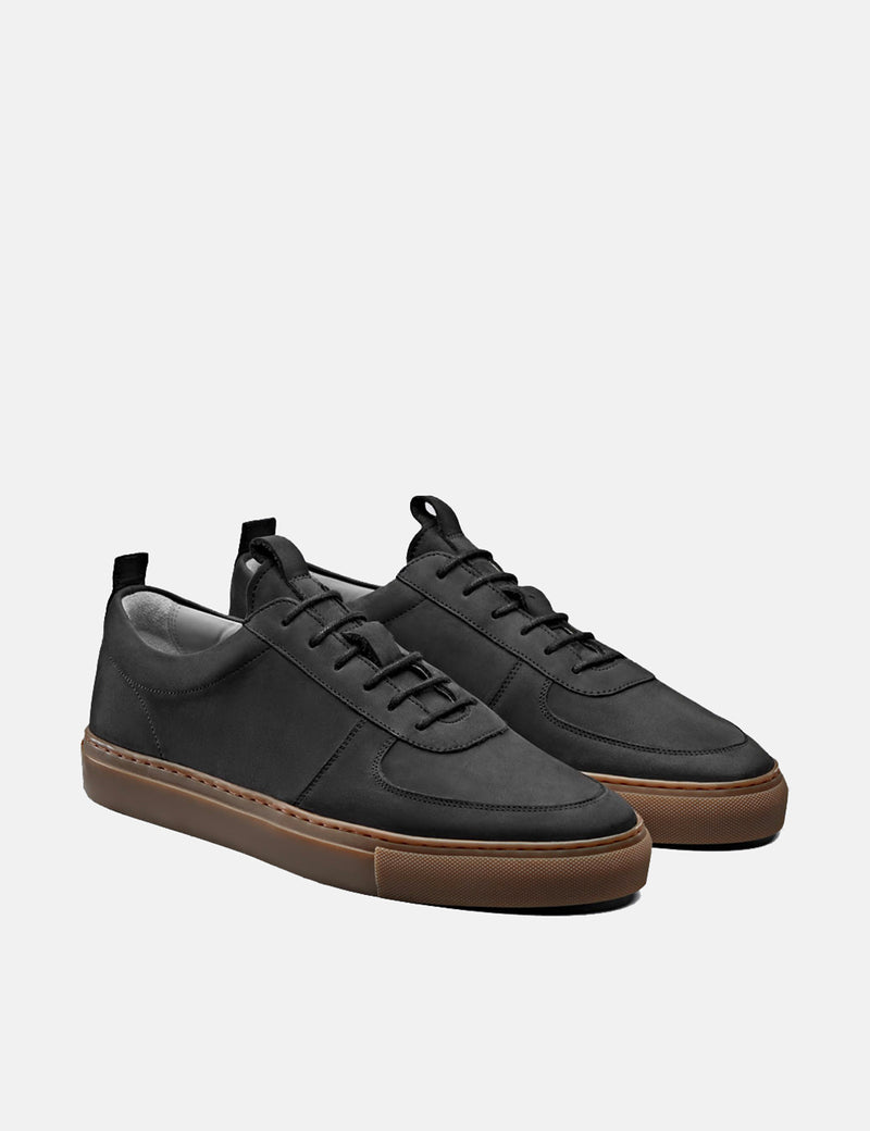 Grenson Sneaker 22 (Nubuck, Gum Sole) - Black