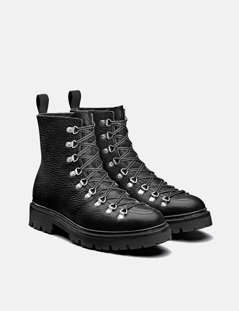 Grenson Brady Hiker Boot (Natural Grain) - Black