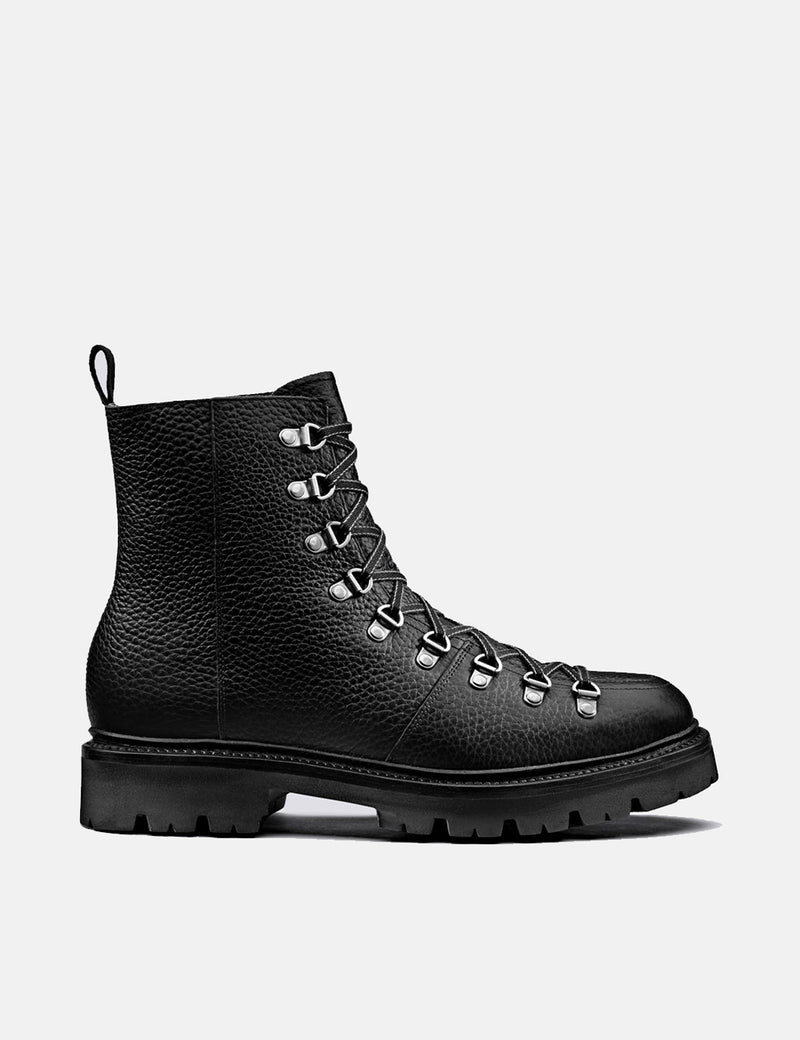 Grenson Brady Hiker Boot (Natural Grain) - Black