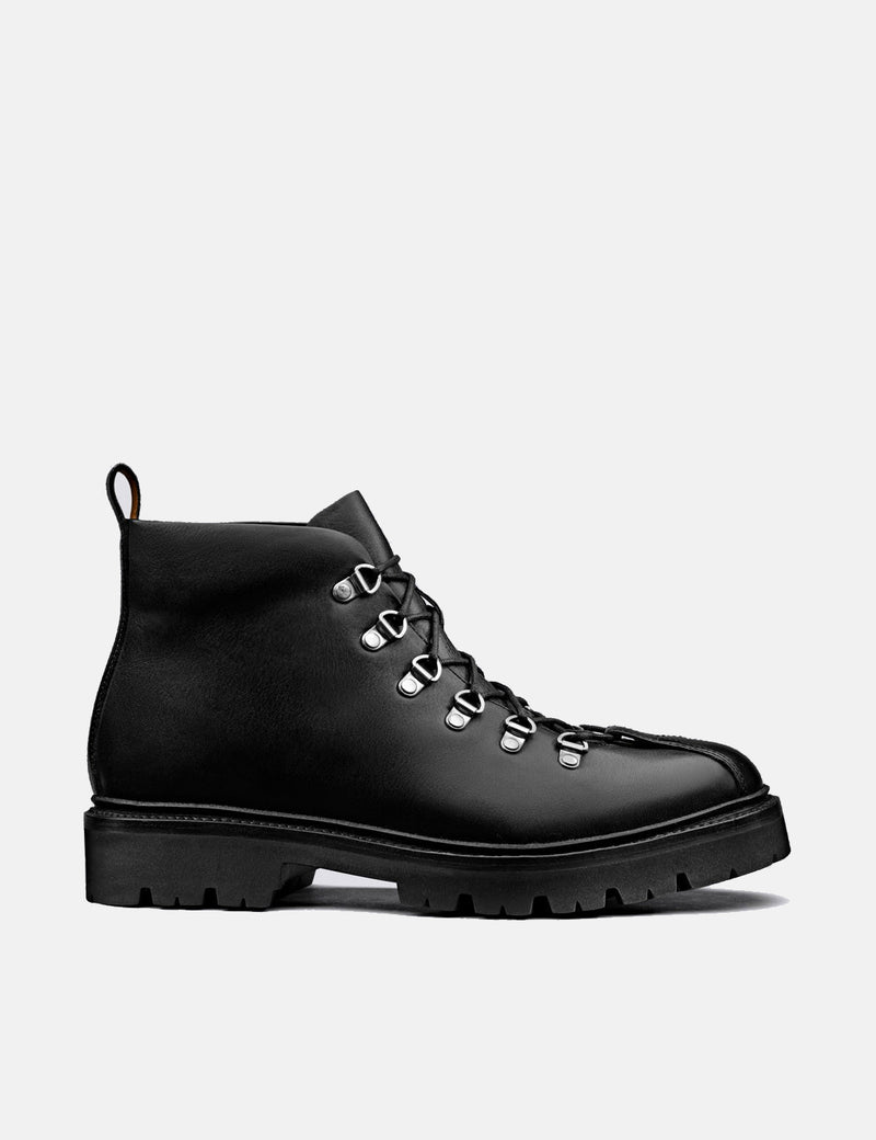 Grenson Bobby Hiker Boot (Smooth Leather) - Black