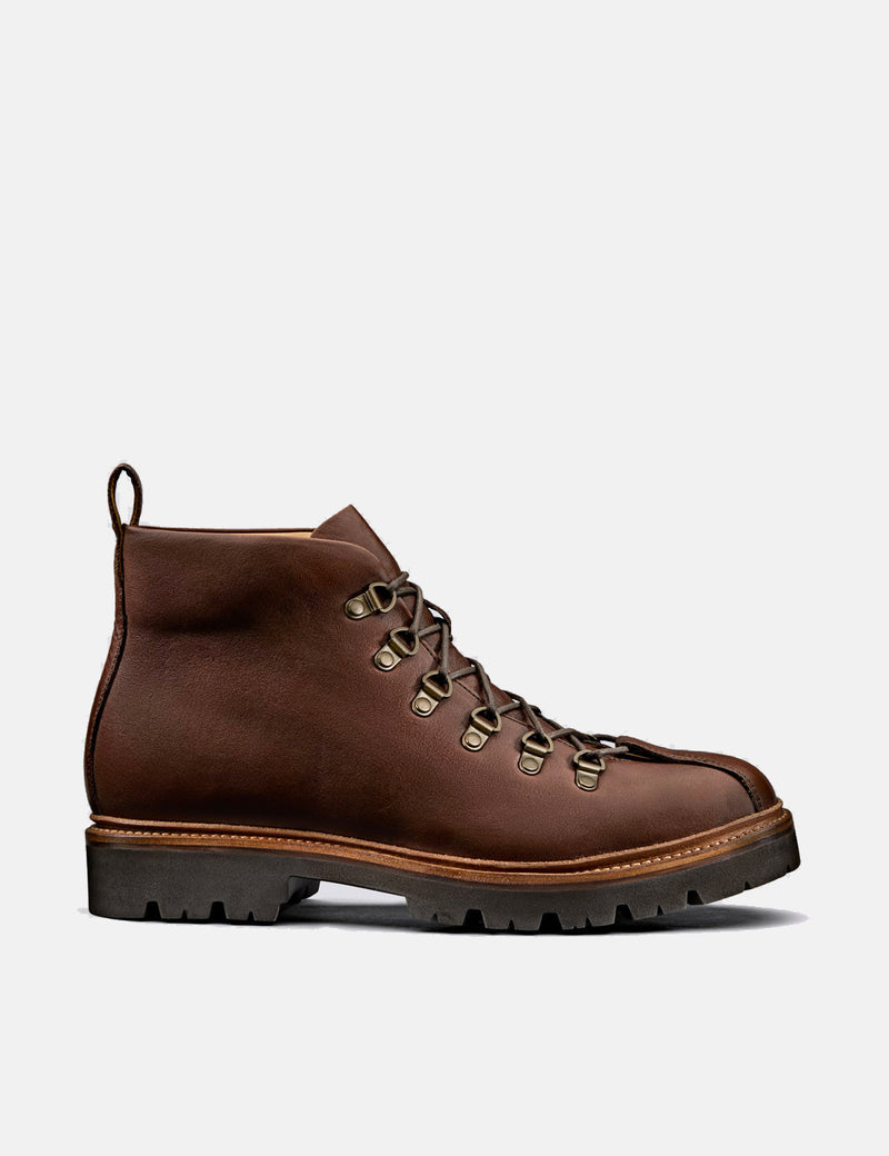 Grenson Bobby Hiker Boot (Smooth Leather) - Brown