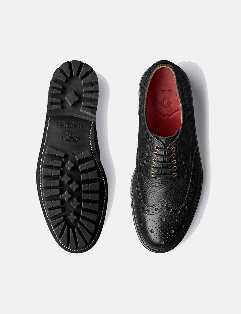 Grenson Archie Brogue (Natural Grain) - Black