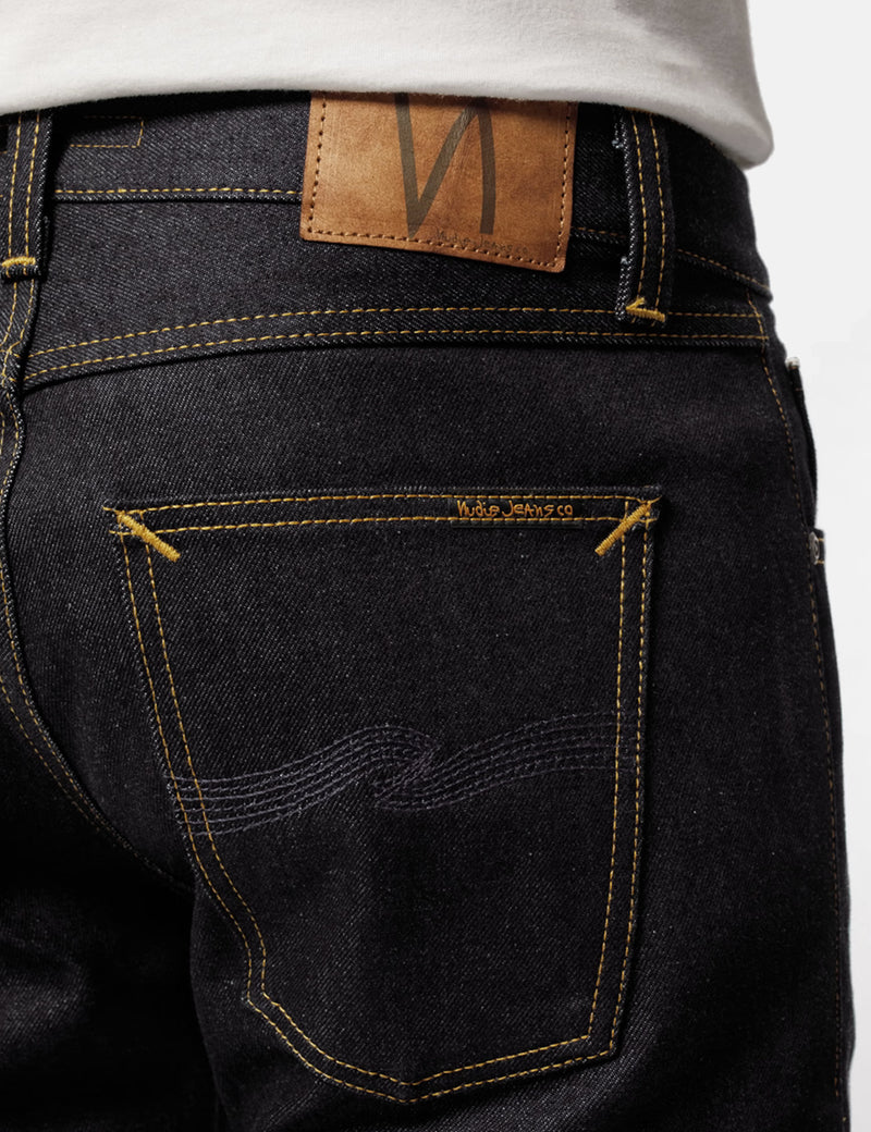 Nudie Jeans Gritty Jackson Jeans (Regular Fit) - Dry Maze Selvage Indigo Blue