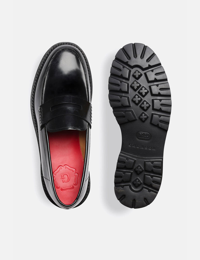 Grenson Jefferson Loafer (Hi Shine Leather) - Black