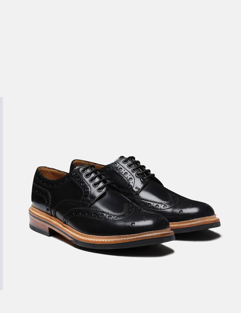 Grenson Archie Brogue 신발 113685 - 블랙
