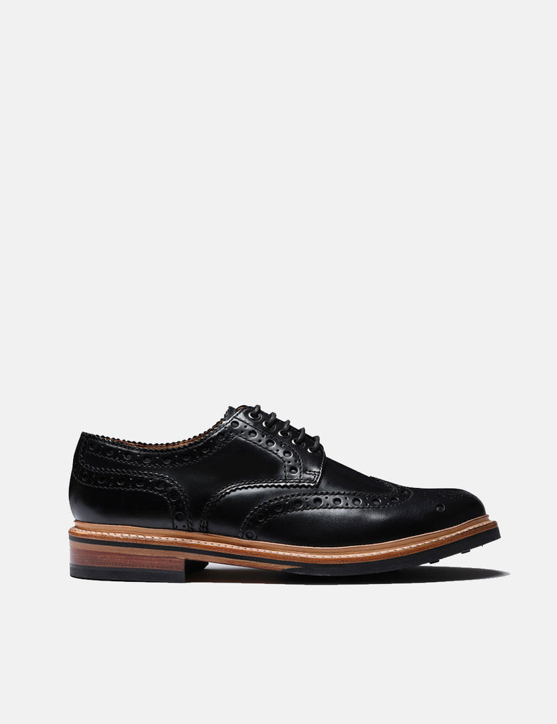 Grenson Archie Brogue 신발 113685 - 블랙