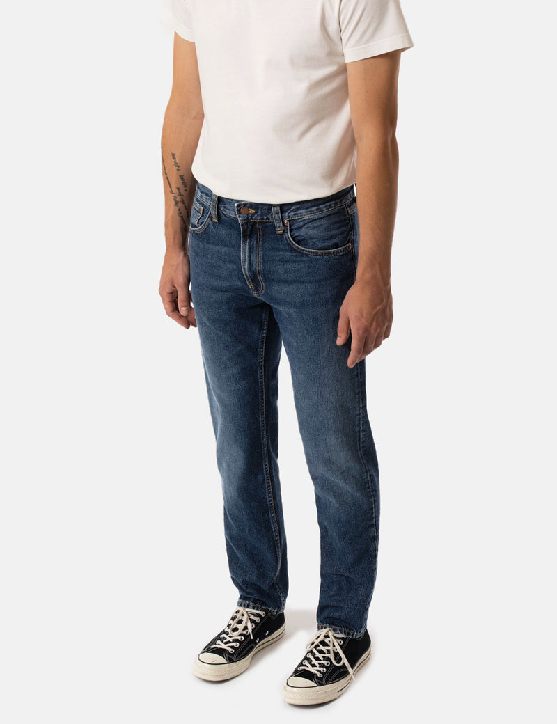 Nudie Gritty Jackson Jeans - Blauer Schiefer