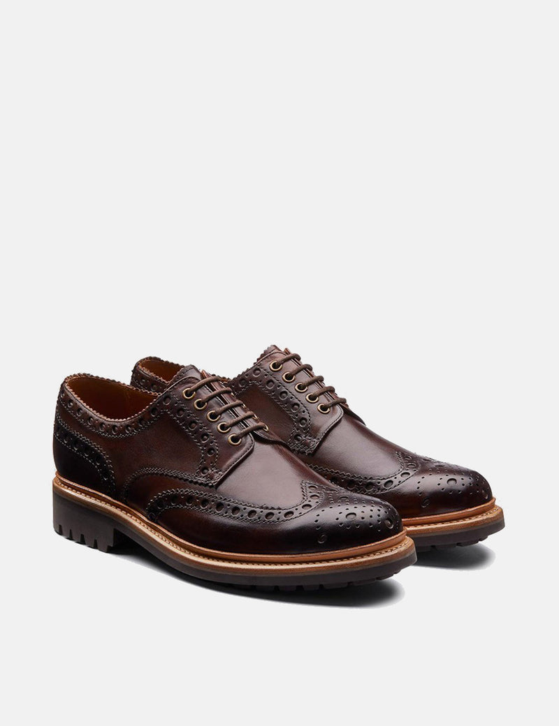 Chaussures Grenson Archie Brogue - Dark Brown