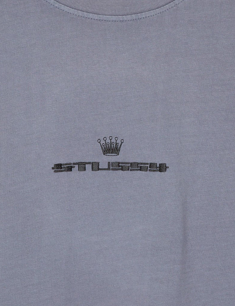 Stussy Overdyed Mock Neck Long Sleeve T-Shirt - Black