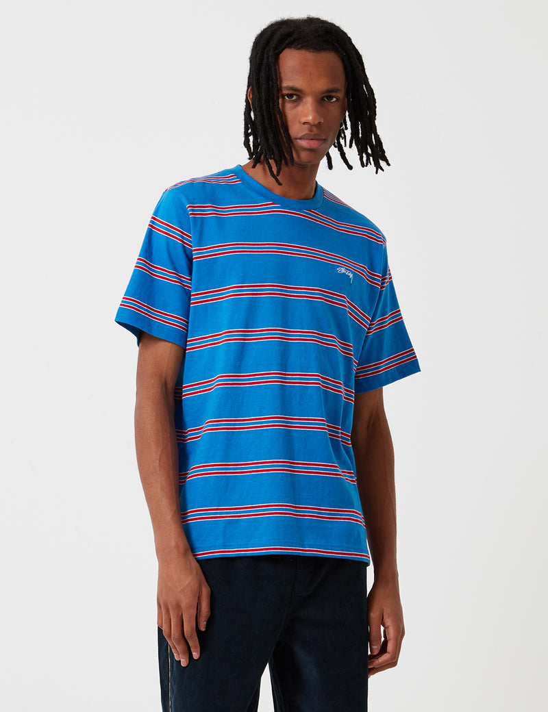 Stussy Double Stripe T-Shirt - Blue