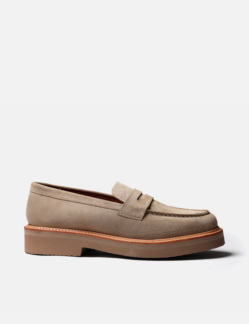 Grenson Peter Loafer (Suede Leather) - Natural Sand