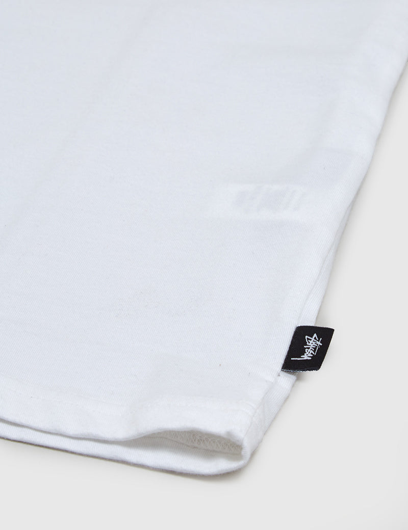 Stussy Jacquard Neck T-Shirt - White