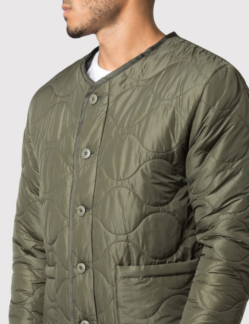Stussy Quilted Military Jacket - Olive