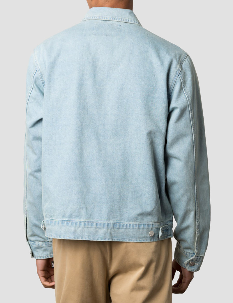 Stussy Garage Washed Garage Jacket - Light Blue