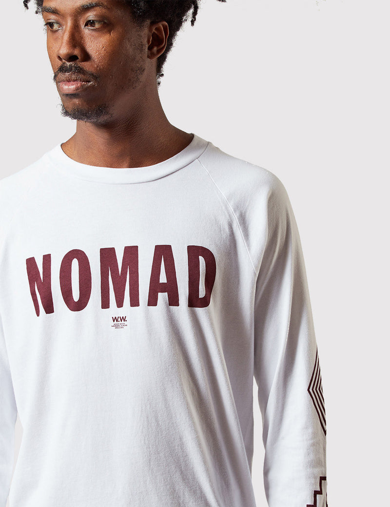 Wood Wood Han Nomad Longsleeve T-Shirt - White