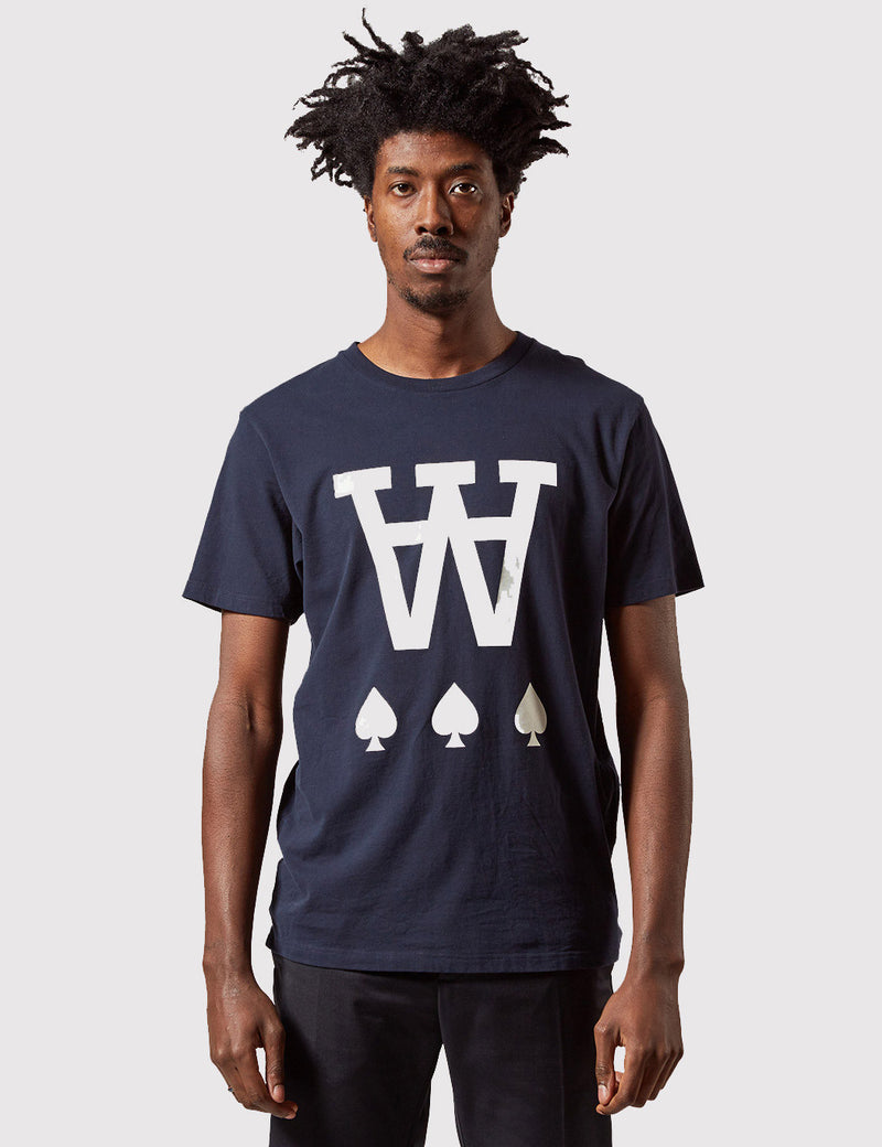 Wood Wood AA Spades T-Shirt - Total Eclipse