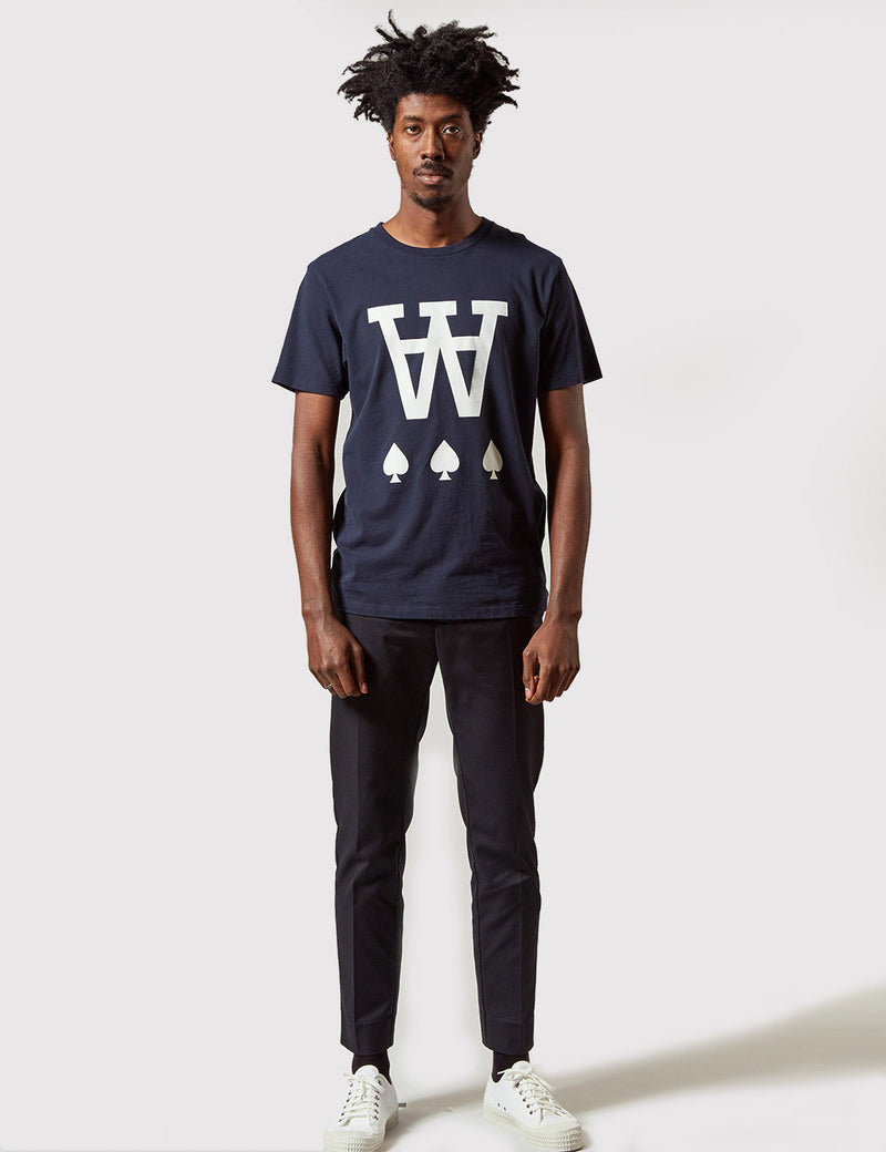 Wood Wood AA Spades T-Shirt - Total Eclipse