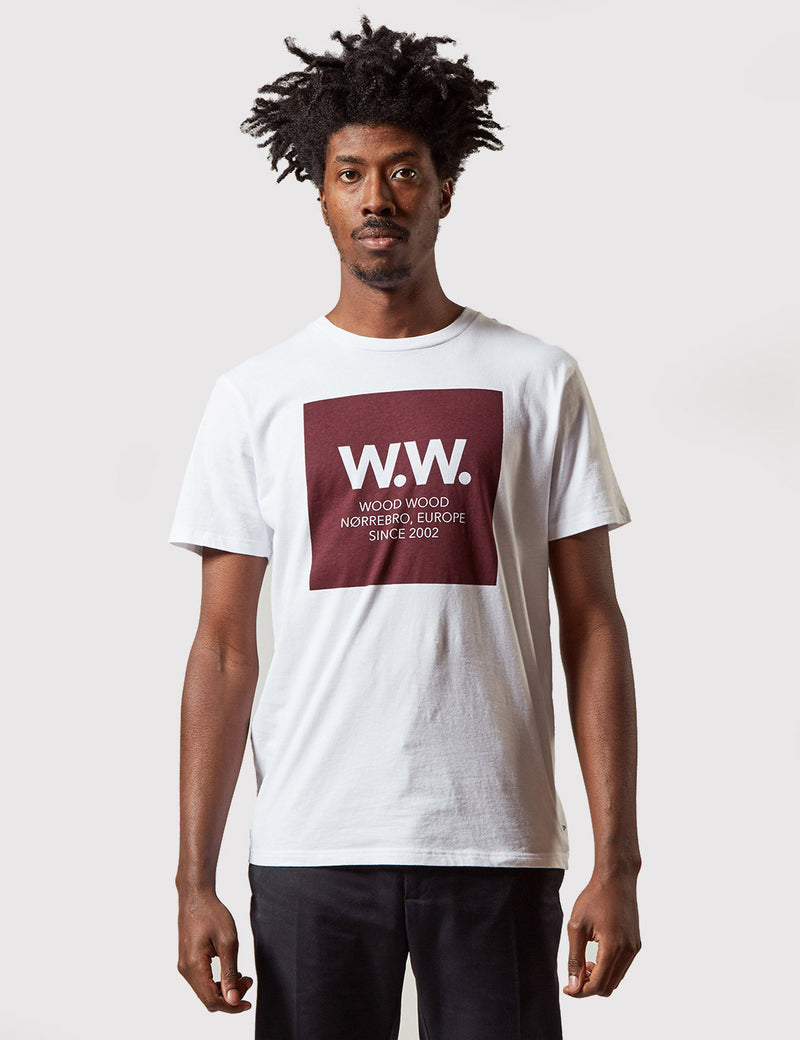 Wood Wood WW Square T-Shirt - White