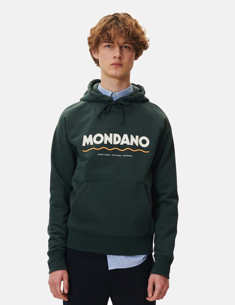 Wood Wood Raffi Hoodie - Dark Green