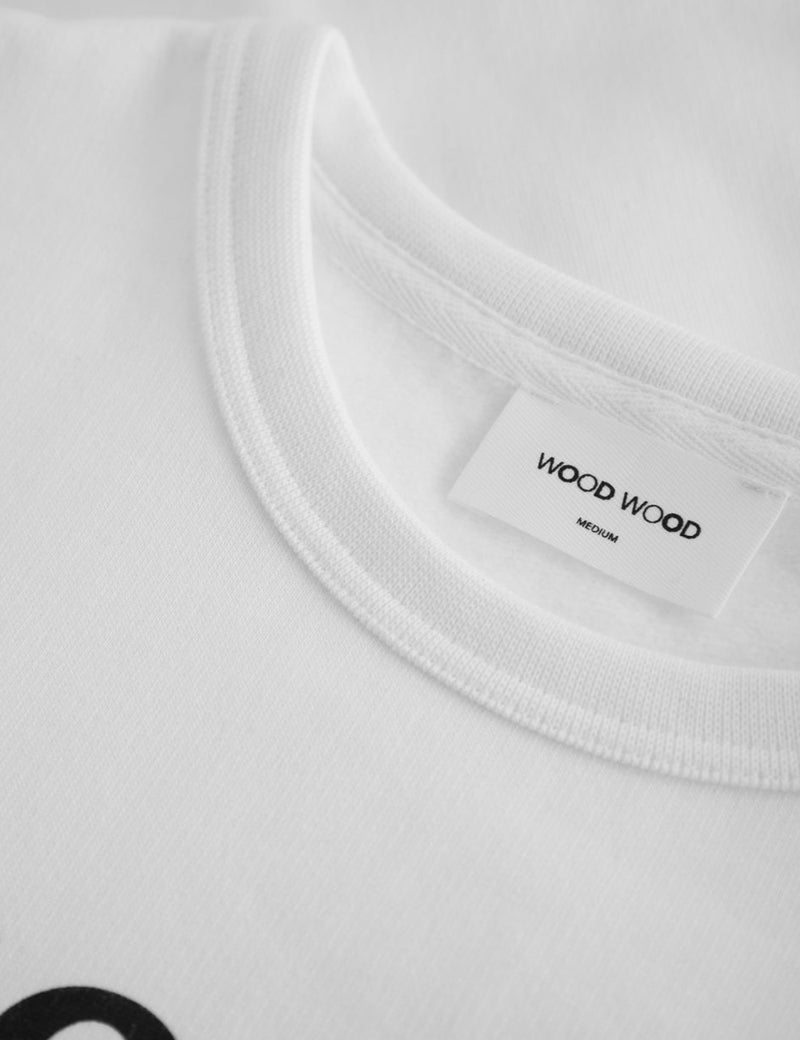 ウッドウッドヒュースウェットシャツ-ブライトホワイト