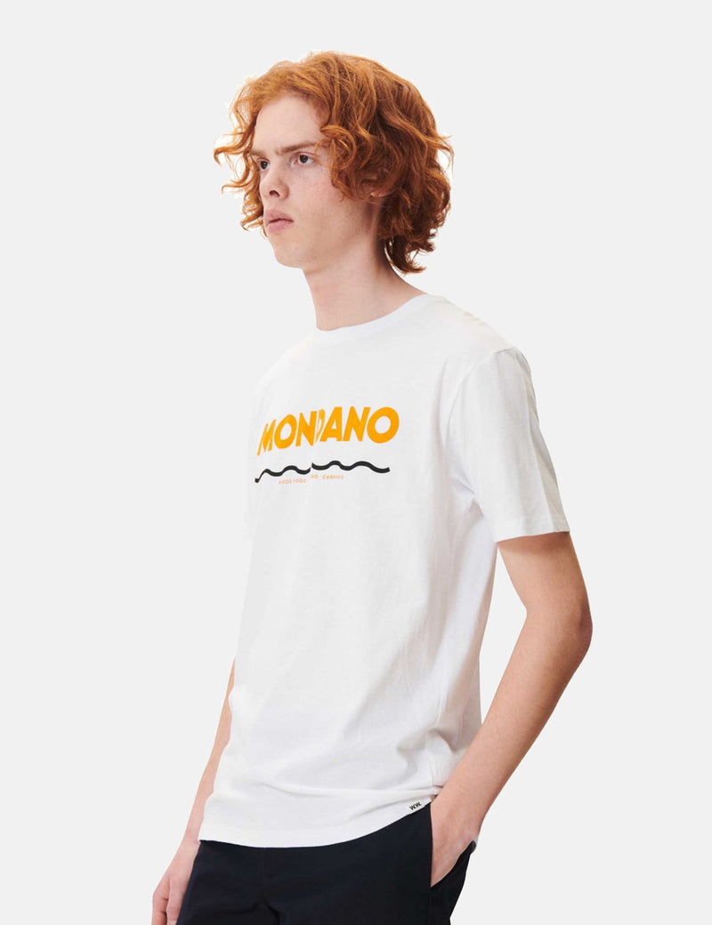 ウッドウッドモンダーノTシャツ-ブライトホワイト