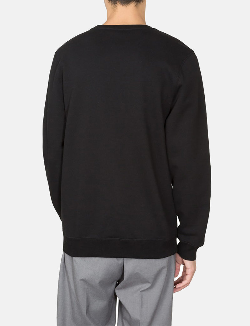 Stussy Shadow Applique Crew Sweatshirt - Black