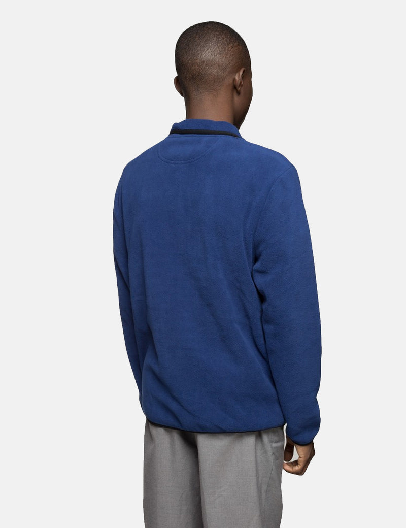 Stussy Polar Fleece Half Zip Sweatshirt - Royal Blue